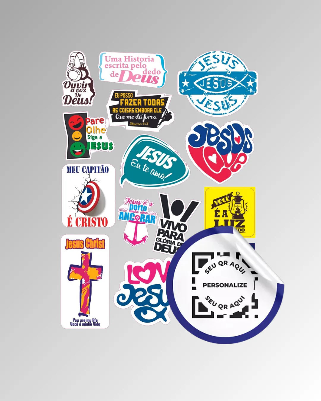 Cartela de Adesivos (Tamanho 28cmx40cm)
